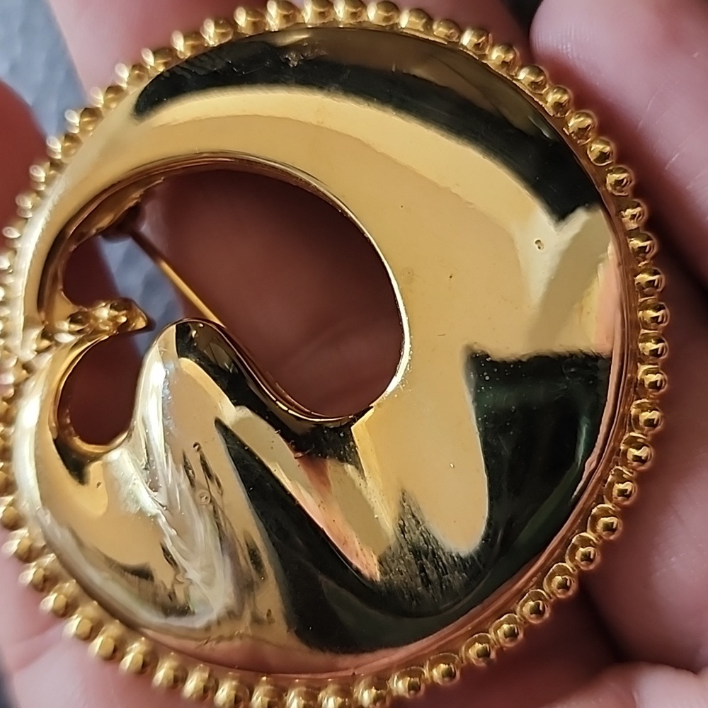 VTG M.JENT Gold Brooch